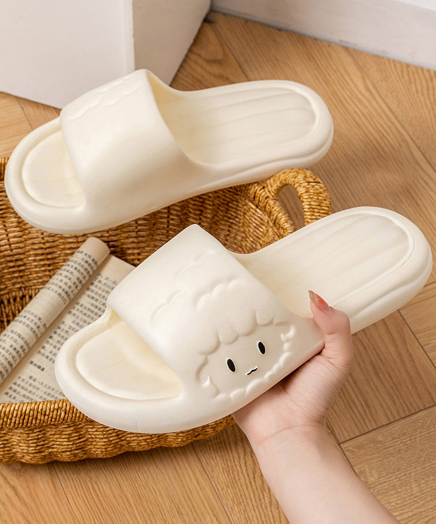 ヒツジ フェイス EVA フラット サンダル シューズ