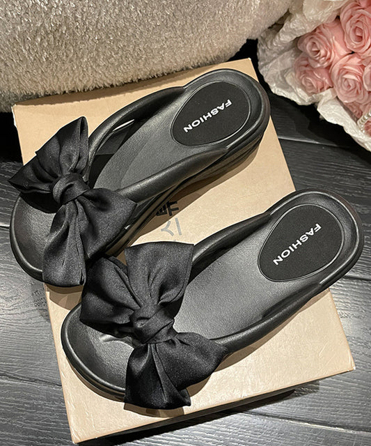 サテン リボン EVA 厚底 トング サンダル