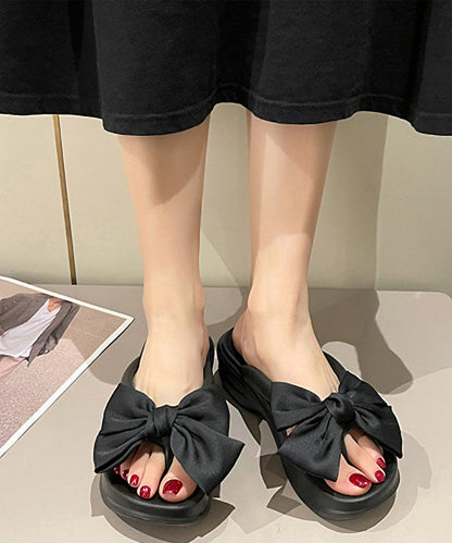 サテン リボン EVA 厚底 トング サンダル