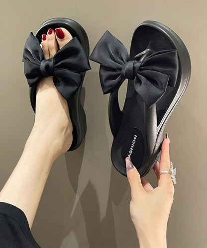 サテン リボン EVA 厚底 トング サンダル