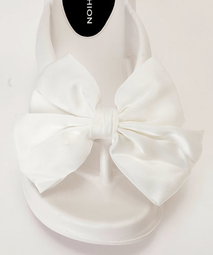 サテン リボン EVA 厚底 トング サンダル