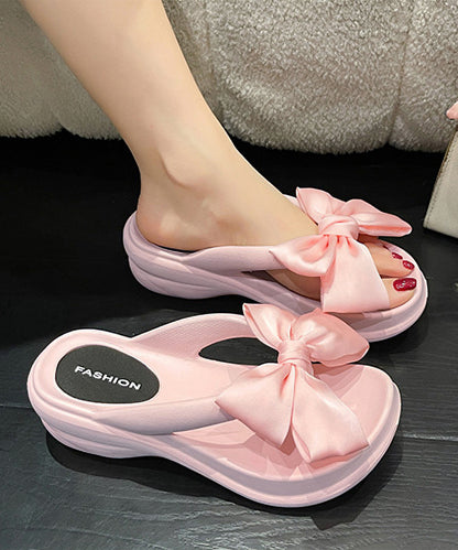 サテン リボン EVA 厚底 トング サンダル