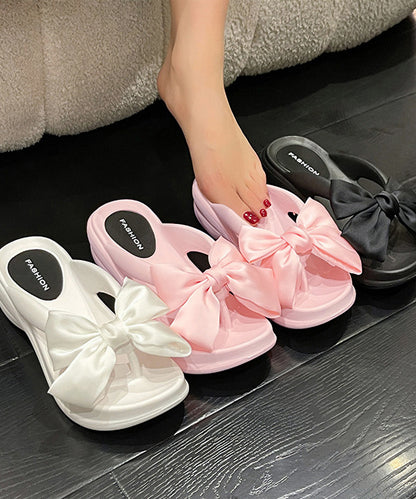 サテン リボン EVA 厚底 トング サンダル