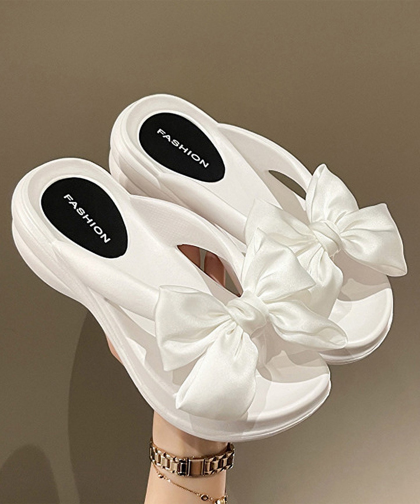 サテン リボン EVA 厚底 トング サンダル