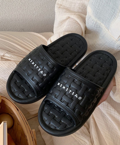 バスケット柄 ロゴ EVA オープン フラット サンダル