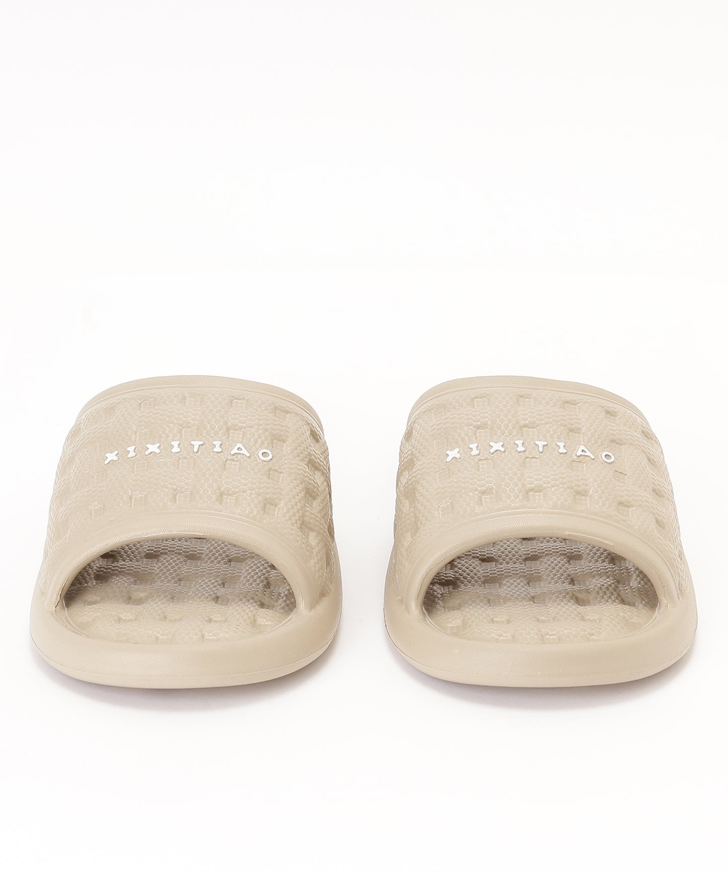 バスケット柄 ロゴ EVA オープン フラット サンダル