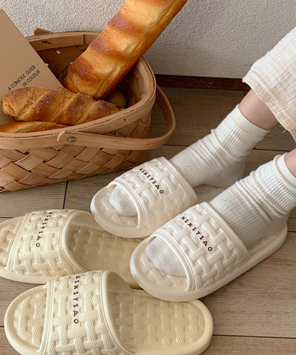 バスケット柄 ロゴ EVA オープン フラット サンダル