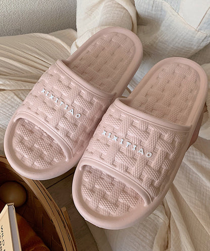 バスケット柄 ロゴ EVA オープン フラット サンダル