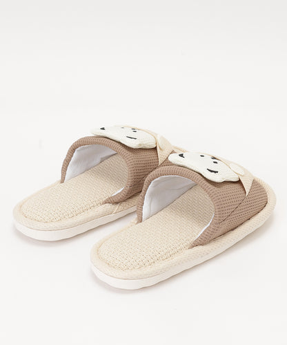 ベア ワッフル オープン フラット スリッパ