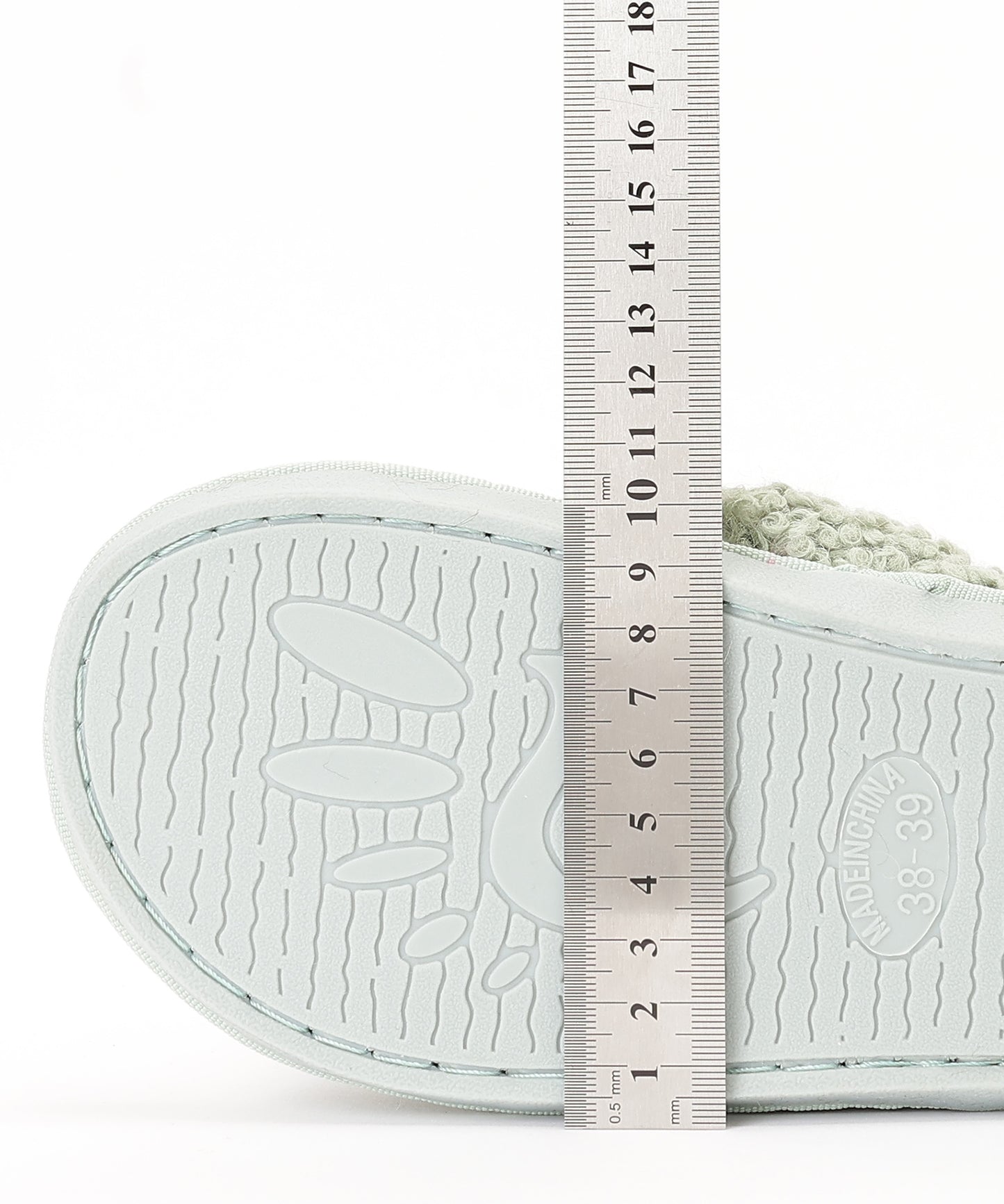 プードルファー クロスデザイン フラット スリッパ ルームシューズ