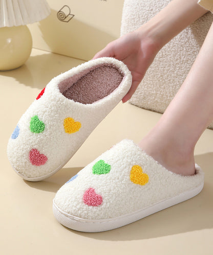 カラフル モチーフ柄 ボア スリッパ ルームシューズ
