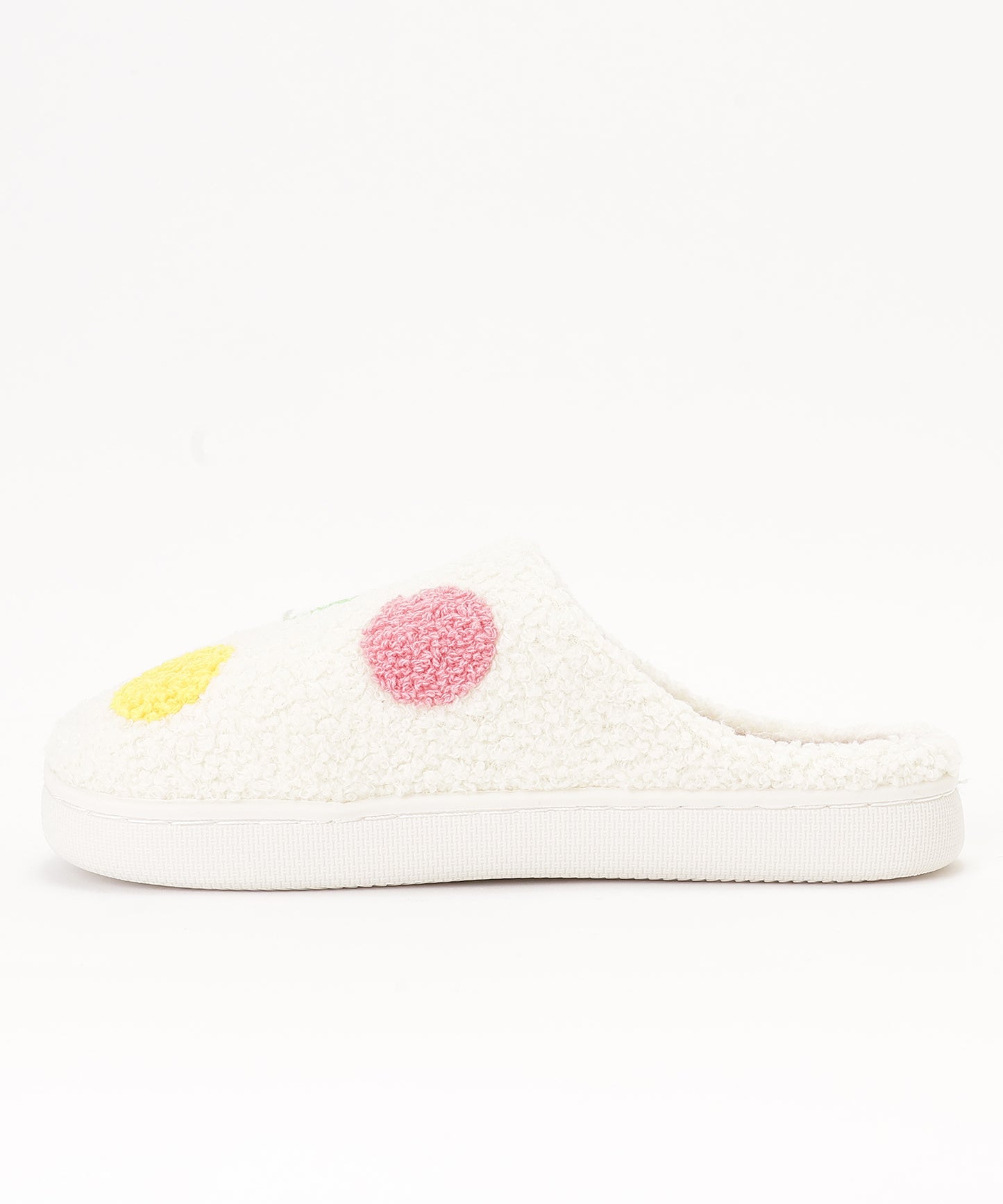カラフル モチーフ柄 ボア スリッパ ルームシューズ