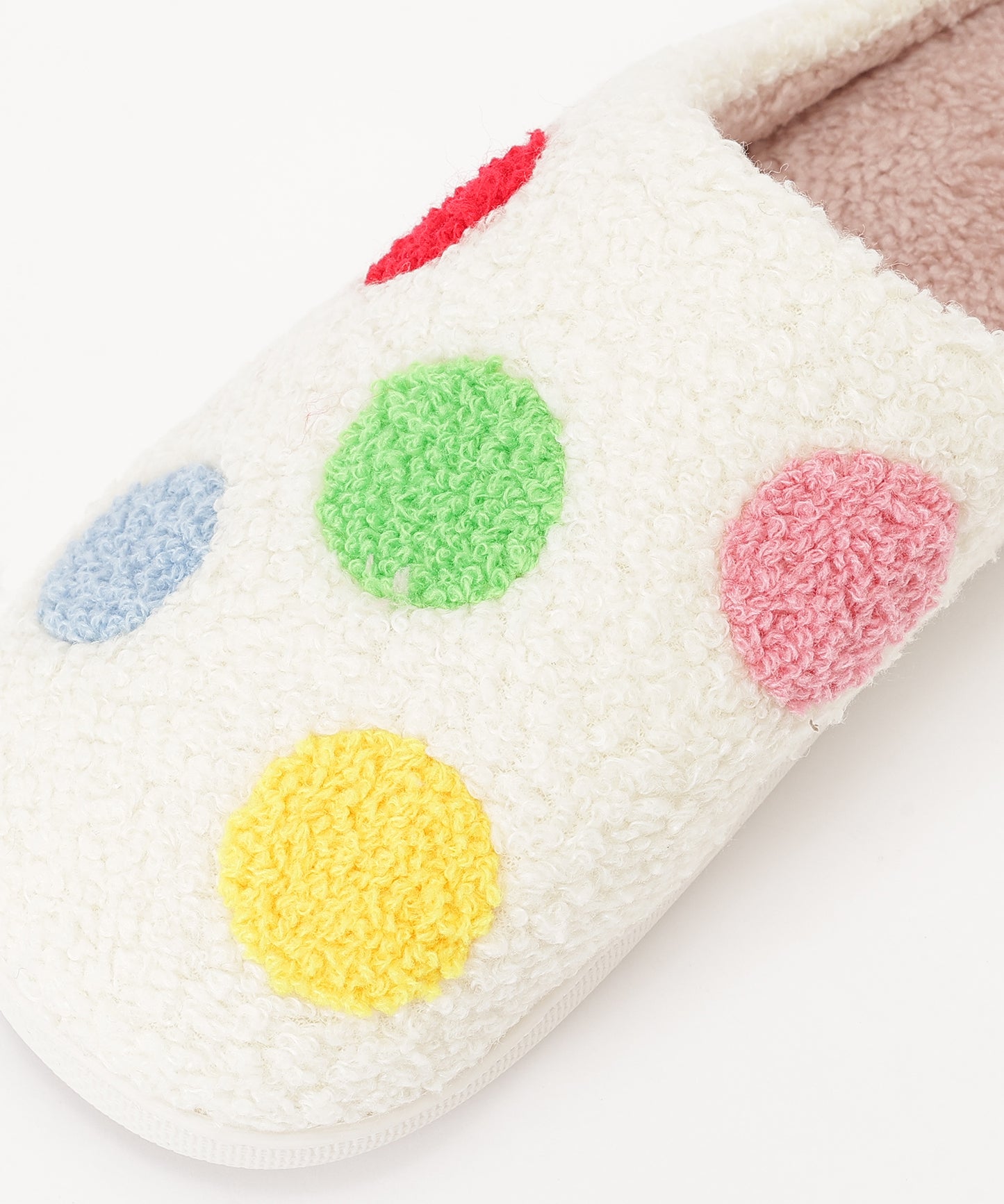 カラフル モチーフ柄 ボア スリッパ ルームシューズ