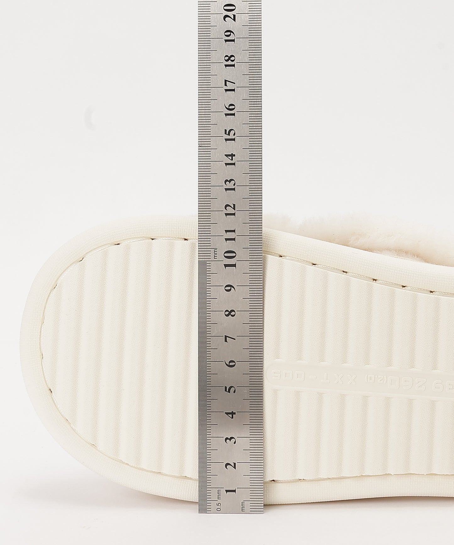 ファー ツイスト クロスデザイン フラット スリッパ ルームシューズ