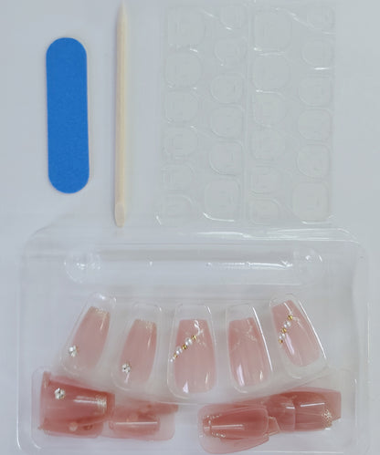 バラエティ デザイン フレンチ スクエア ネイルチップ