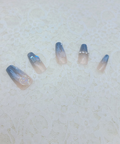 バラエティ フレンチ ビジュー コフィン ネイルチップ