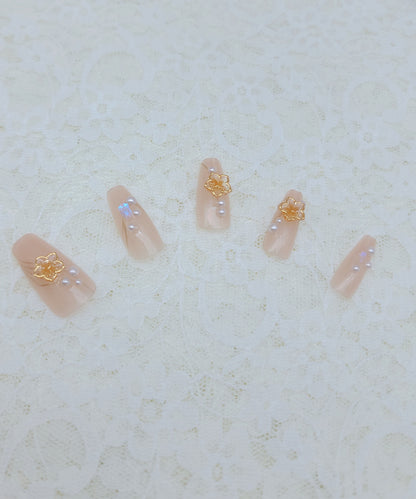 バラエティ フレンチ ビジュー コフィン ネイルチップ