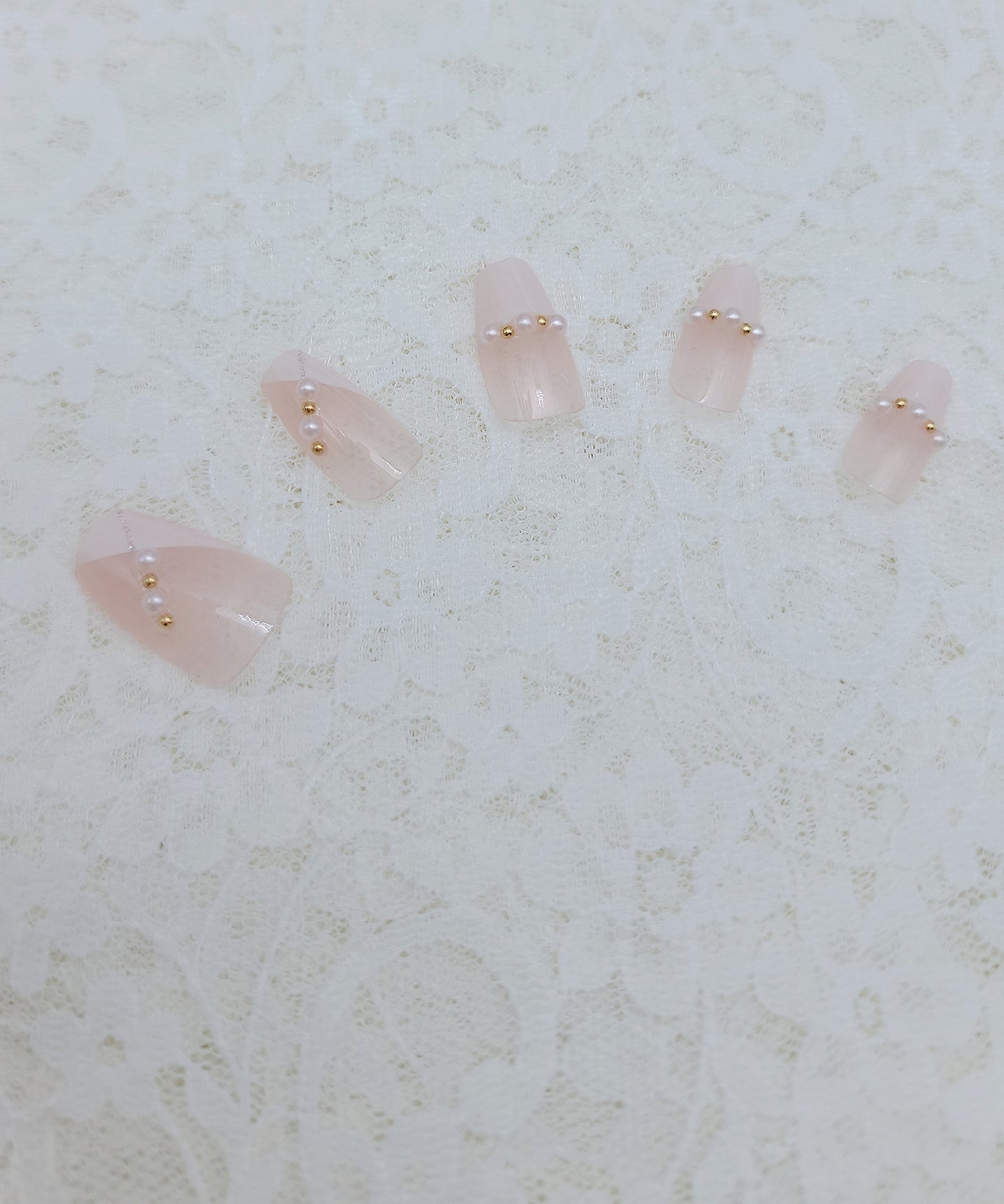 バラエティ フレンチ ビジュー コフィン ネイルチップ