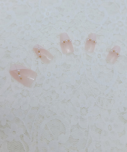 バラエティ フレンチ ビジュー コフィン ネイルチップ