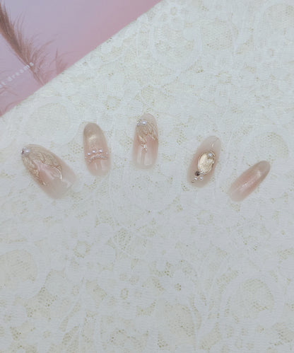マーメイド デザイン グラデーション オーバル ネイルチップ