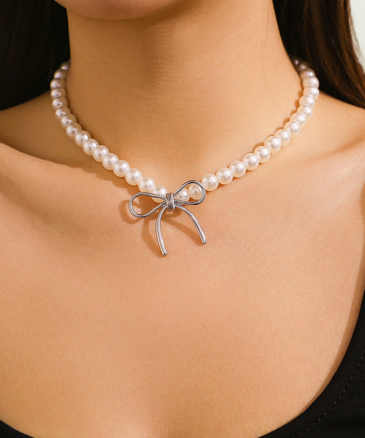 リボン モチーフ バラエティ デザイン ネックレス