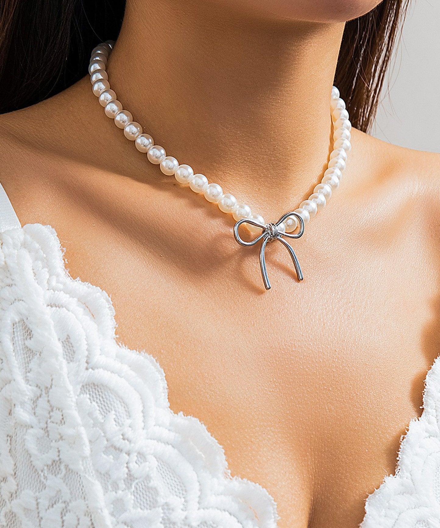 リボン モチーフ バラエティ デザイン ネックレス