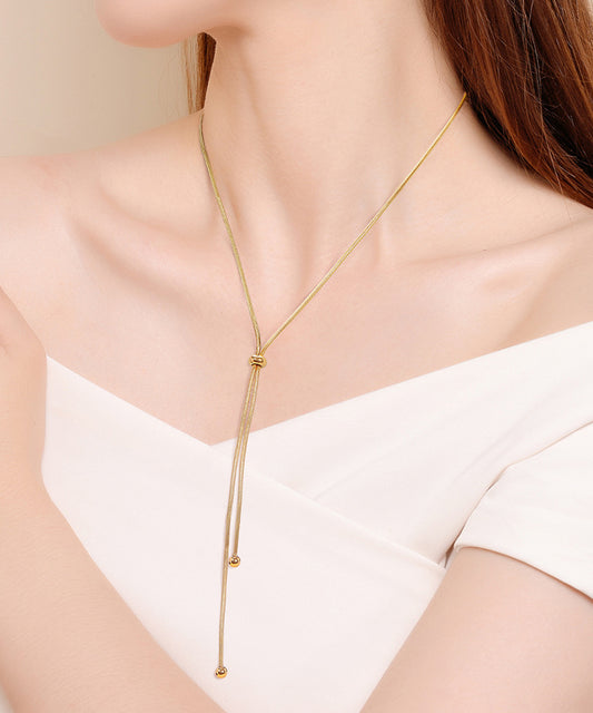 スライダータイ シンプル ロング チタン ネックレス