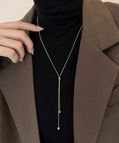スライダータイ シンプル ロング チタン ネックレス