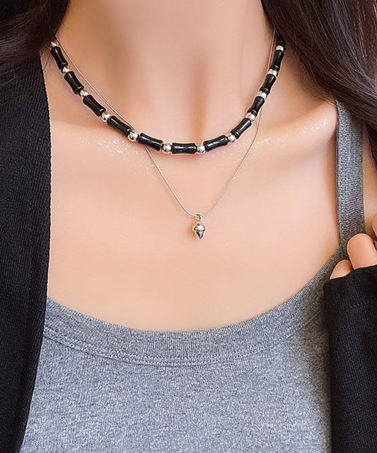 【2点セット】 バラエティ ストーン ビーズ ネックレス