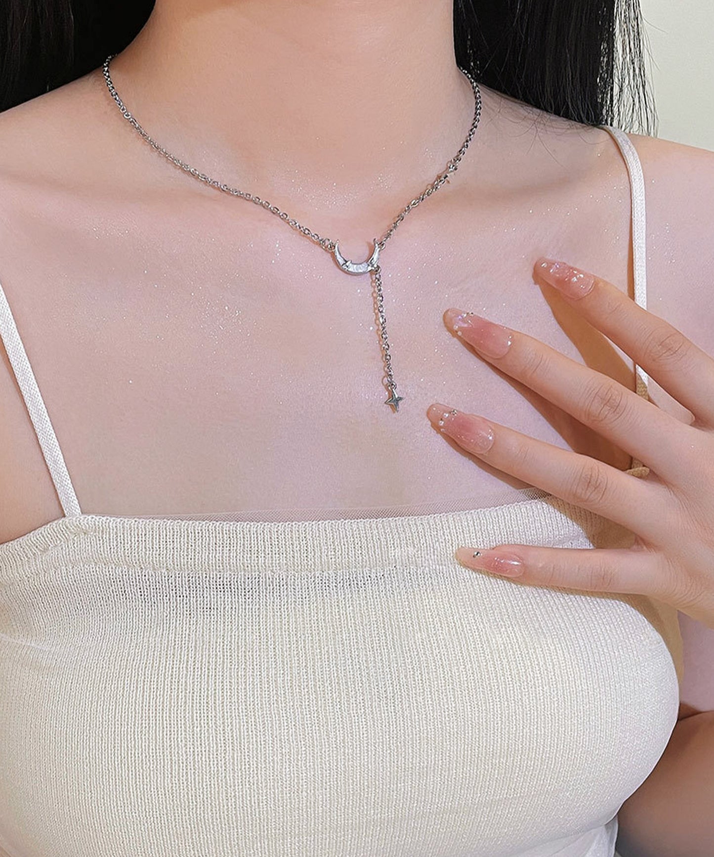 ドリーミー スター ムーン ショート ネックレス