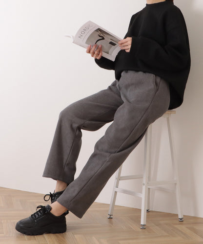 裏起毛コーデュロイストレートイージーパンツ