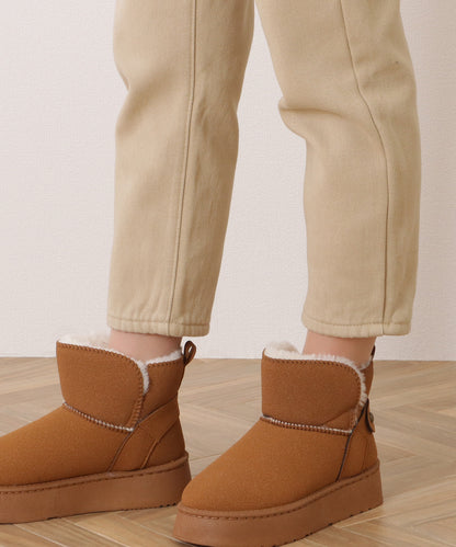 選べる2タイプ ハイウエストストレートデニムパンツ