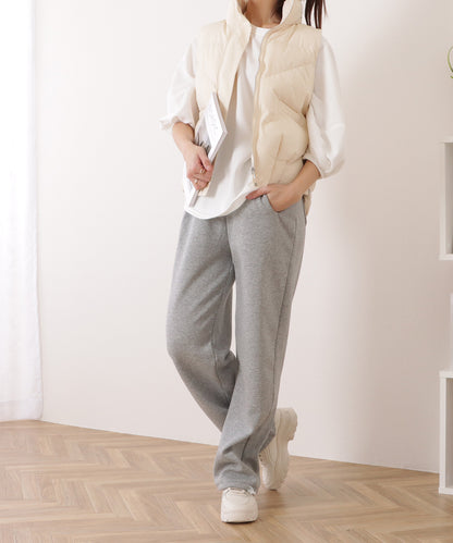 ドロスト付き裏起毛ワイドイージーパンツ