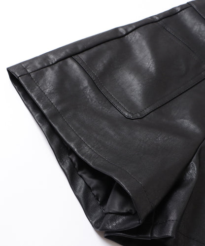 ベルト付き ハイウエスト ショート パンツ
