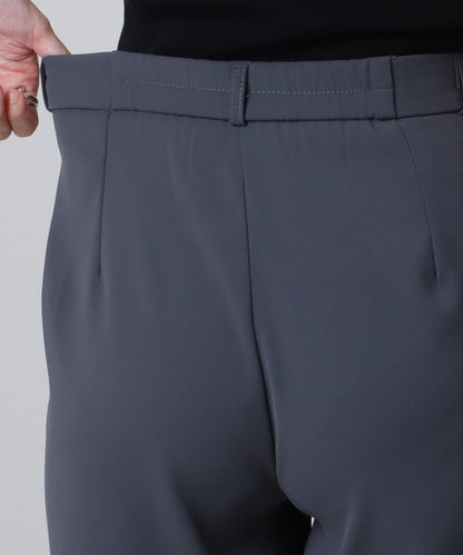 ハイウエスト ワイド ハーフ タック パンツ