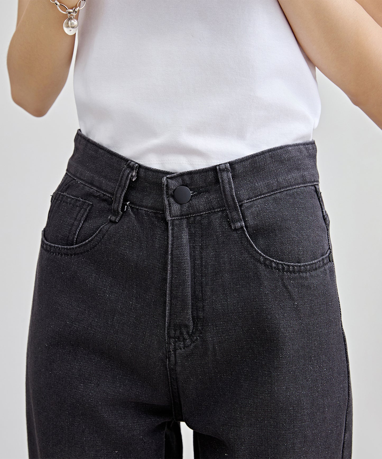 ヴィンテージ風 ハイウエスト フレア デニム パンツ