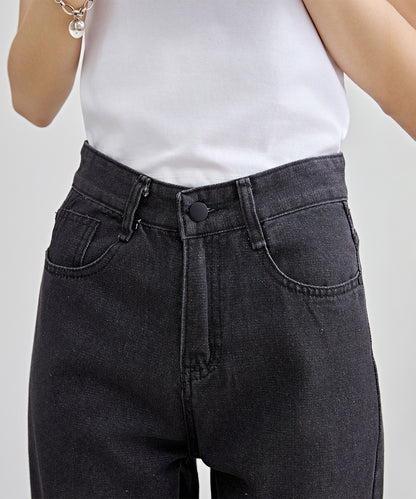 ヴィンテージ風 ハイウエスト フレア デニム パンツ