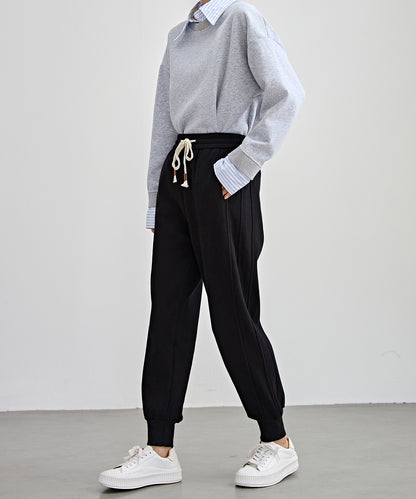 裏起毛 ルーズ フィット イージー アンクル パンツ