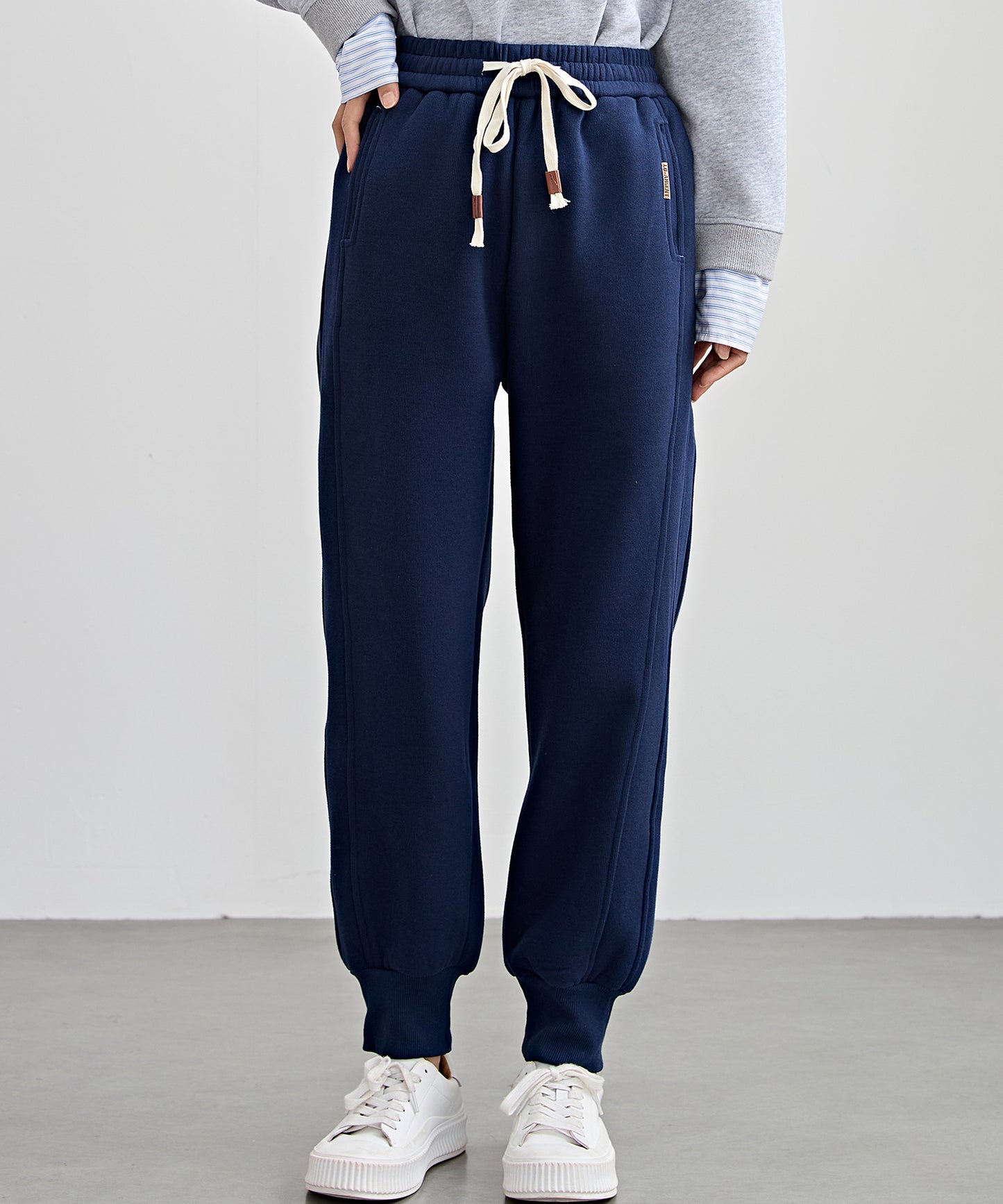 裏起毛 ルーズ フィット イージー アンクル パンツ