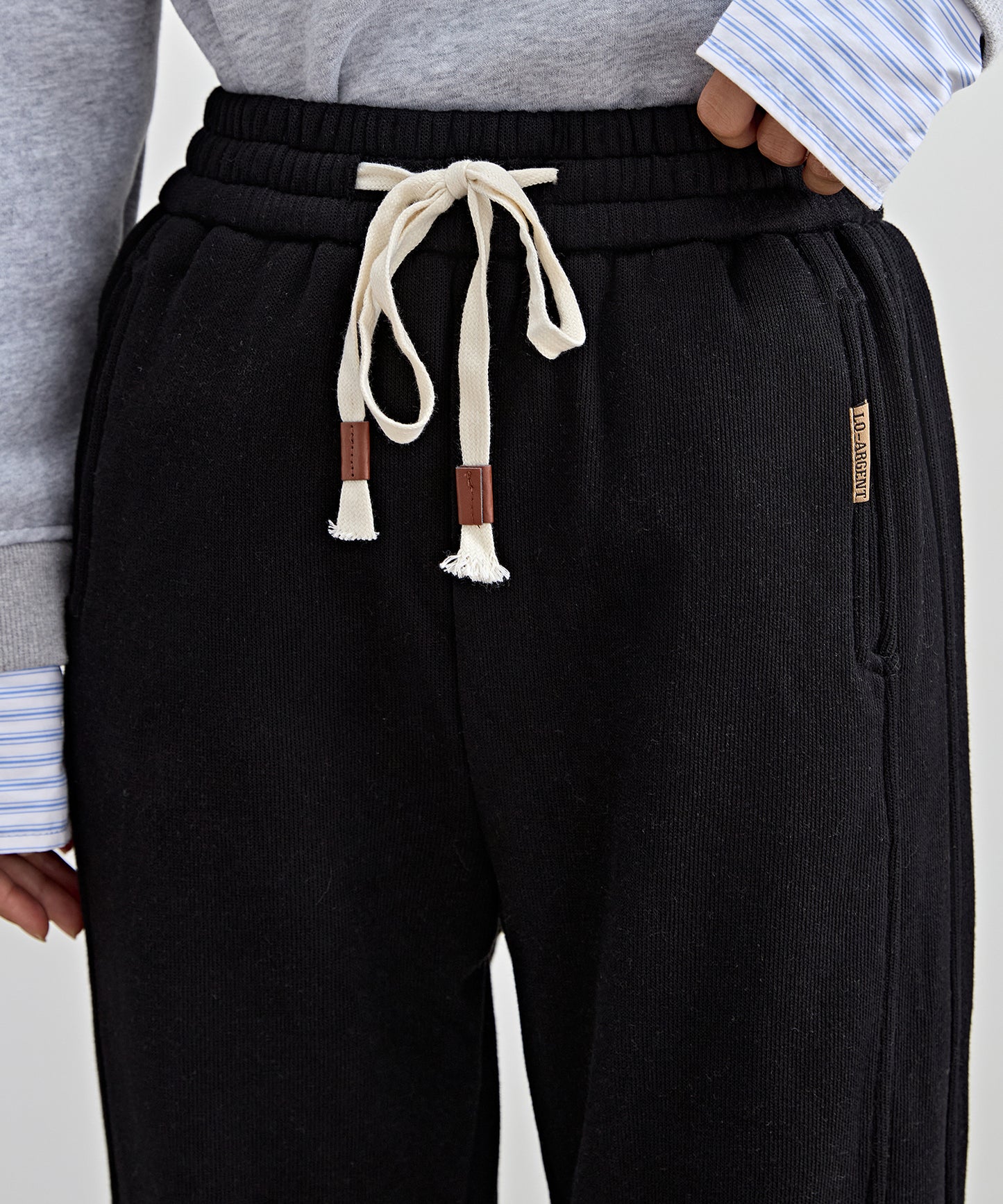 裏起毛 ルーズ フィット イージー アンクル パンツ