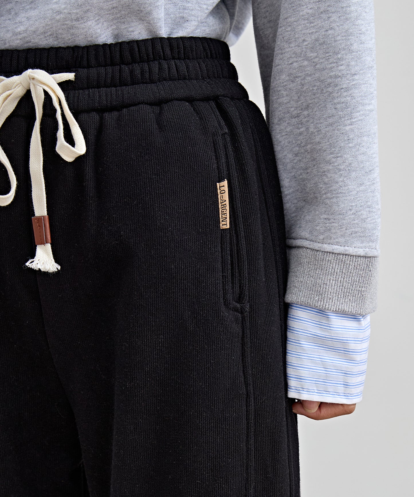 裏起毛 ルーズ フィット イージー アンクル パンツ