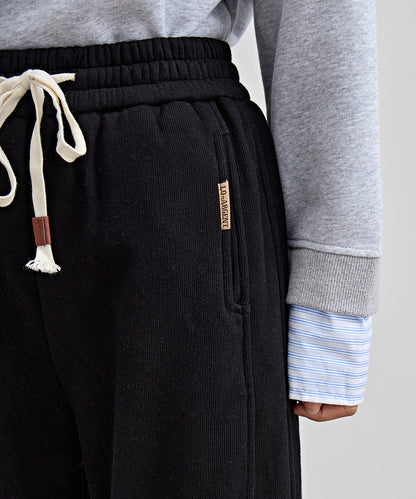 裏起毛 ルーズ フィット イージー アンクル パンツ