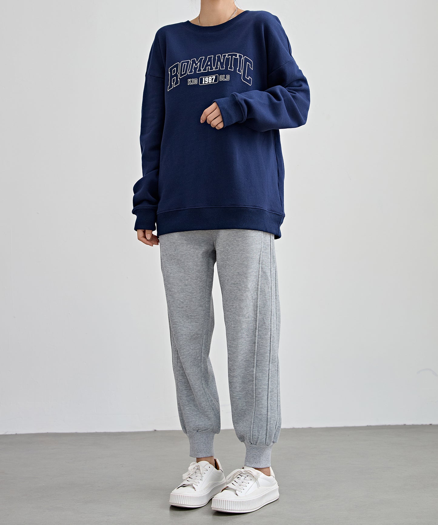 裏起毛 ルーズ フィット イージー アンクル パンツ