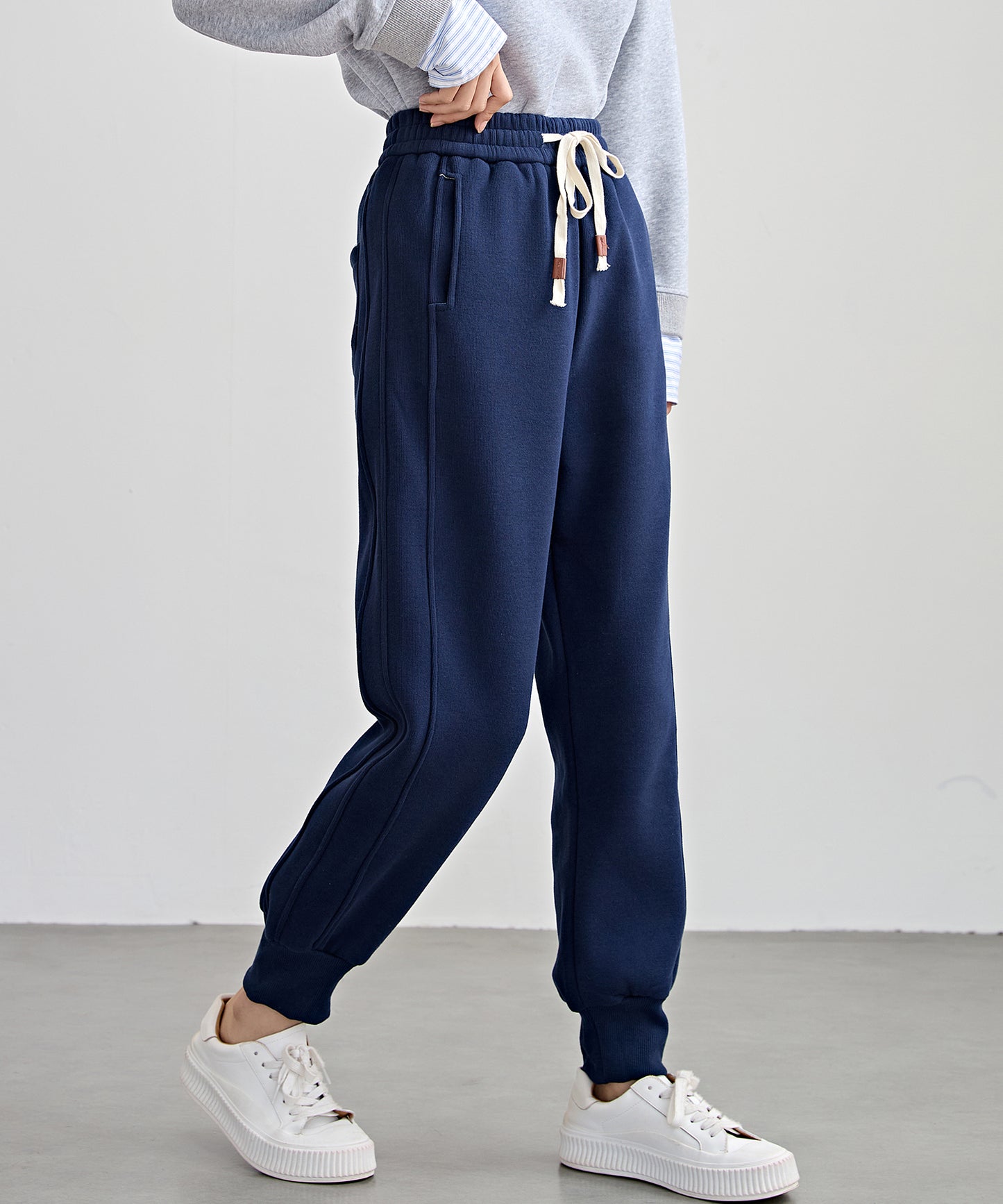 裏起毛 ルーズ フィット イージー アンクル パンツ