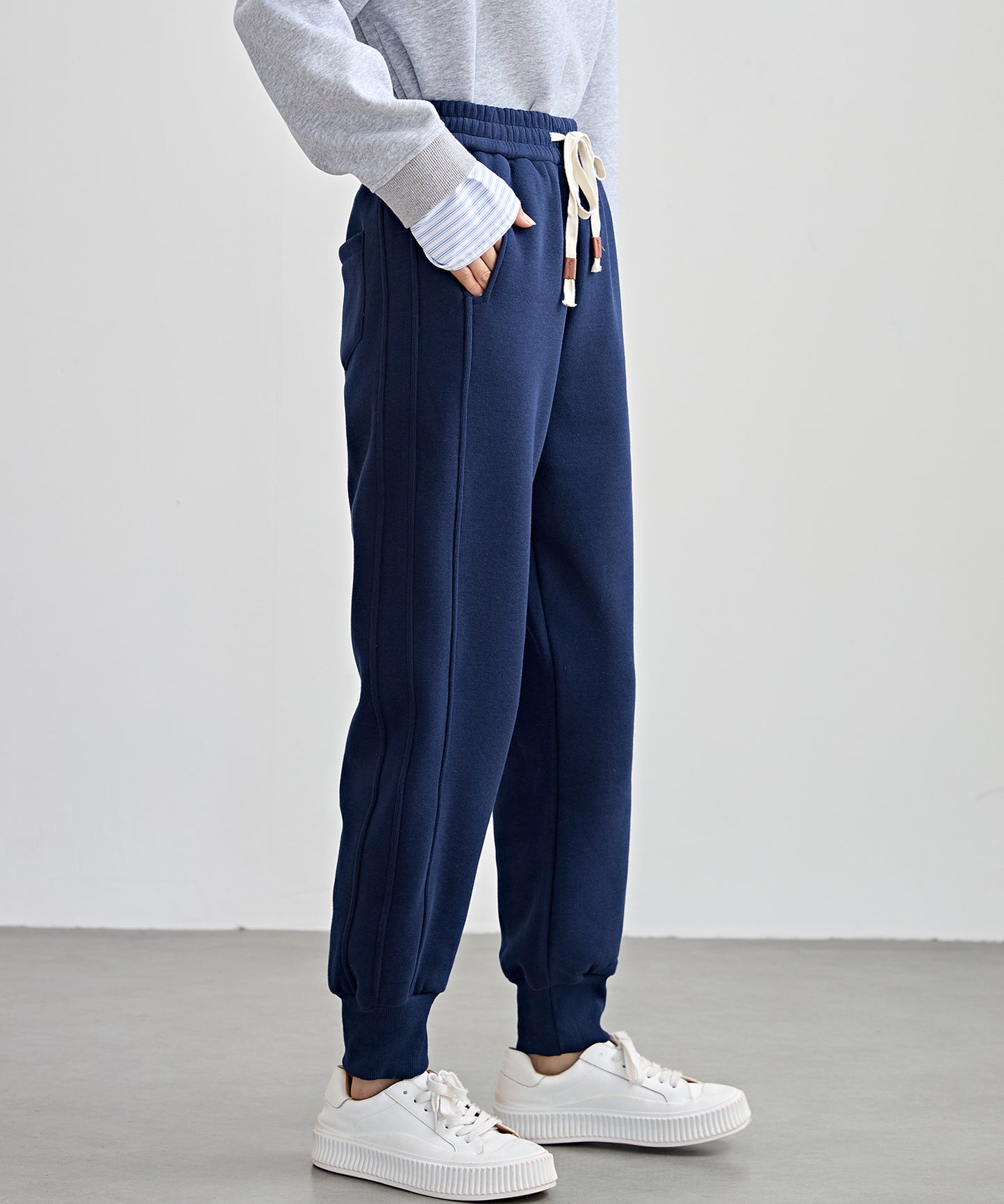 裏起毛 ルーズ フィット イージー アンクル パンツ