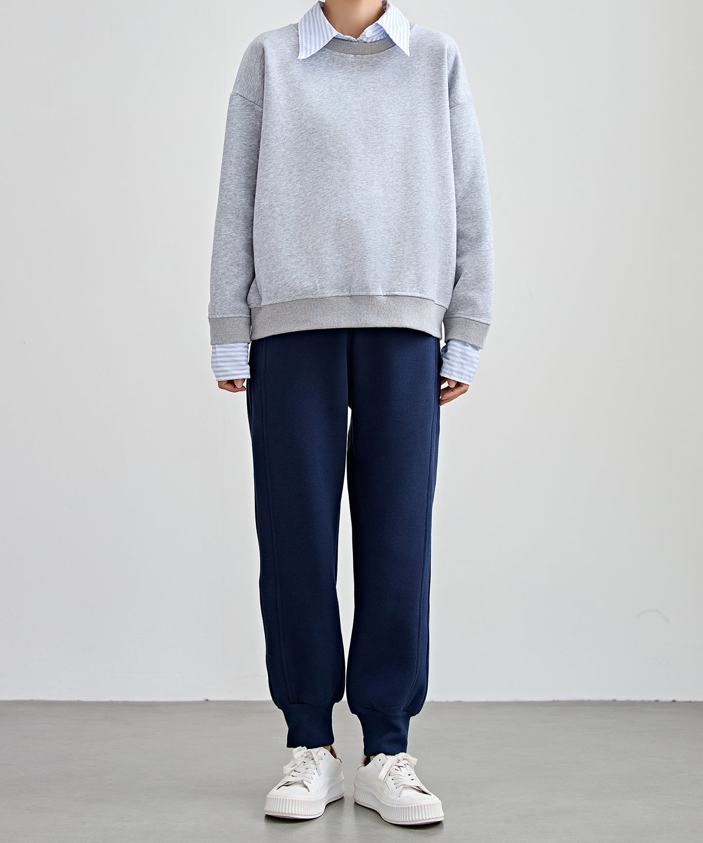 裏起毛 ルーズ フィット イージー アンクル パンツ