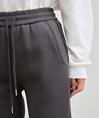 ソリッドカラー ハイウエスト あったか フレア イージーパンツ 裏起毛