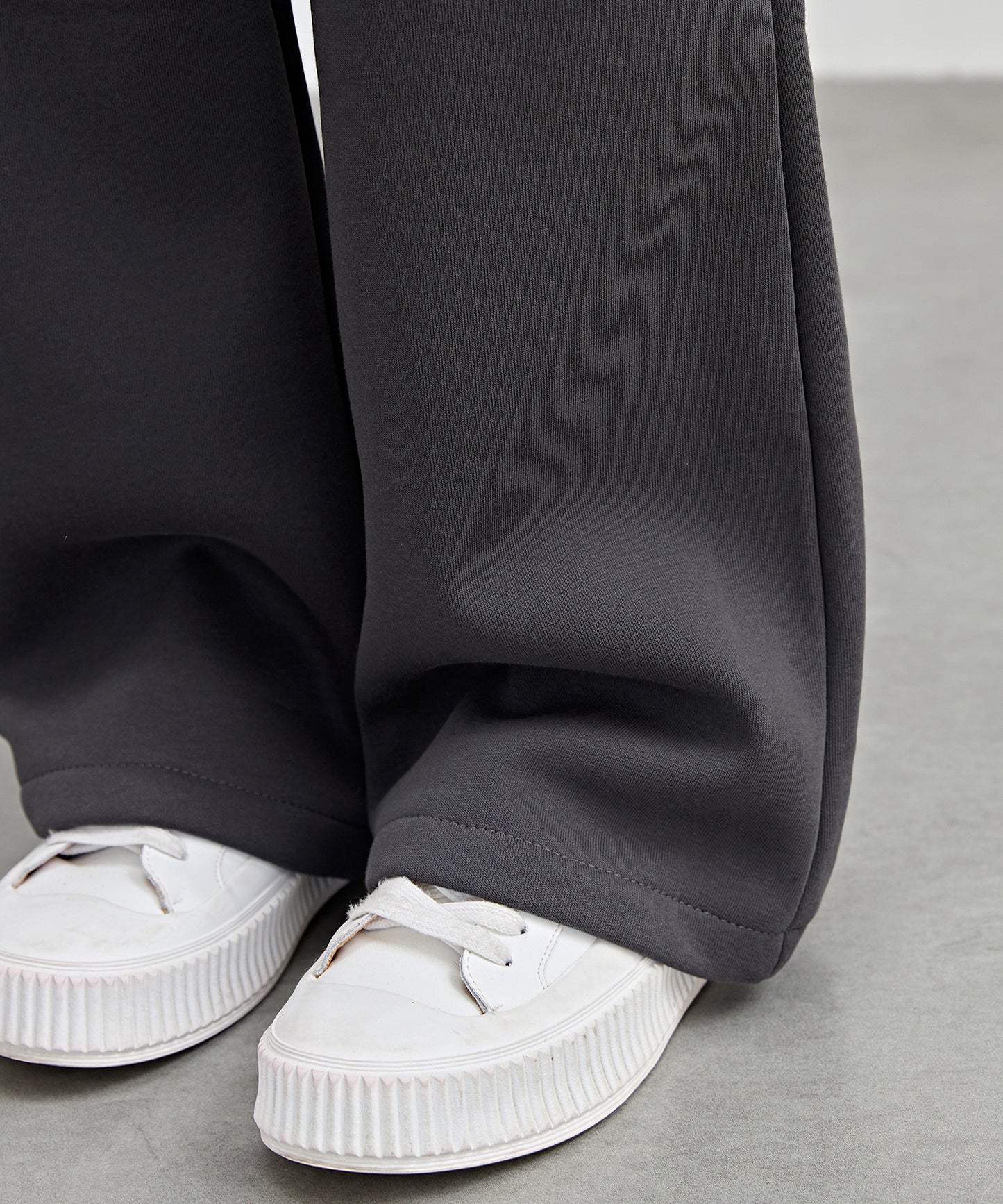 ソリッドカラー ハイウエスト あったか フレア イージーパンツ 裏起毛