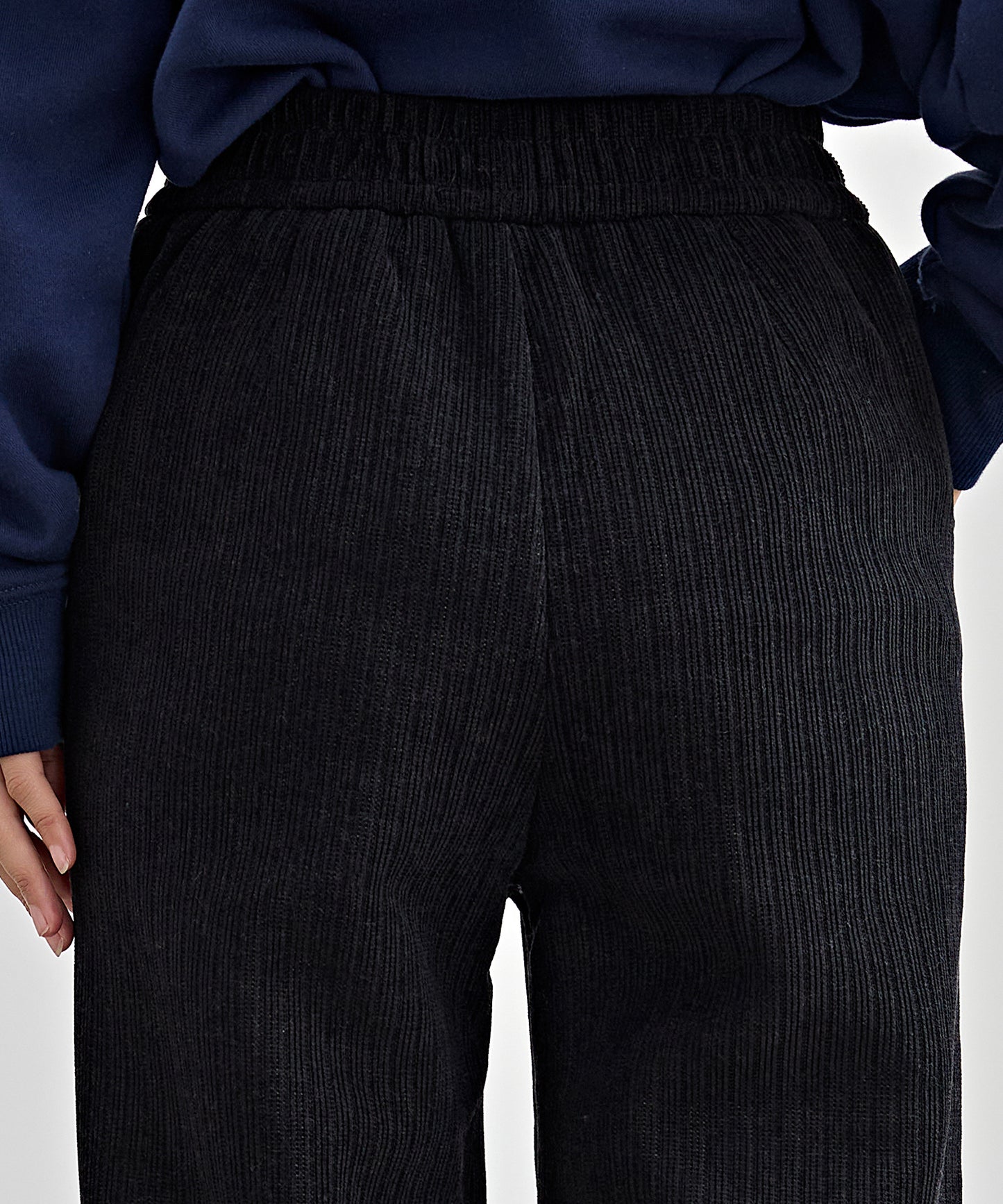 タグ付き ストレート フリース セミワイド イージーパンツ 裏起毛