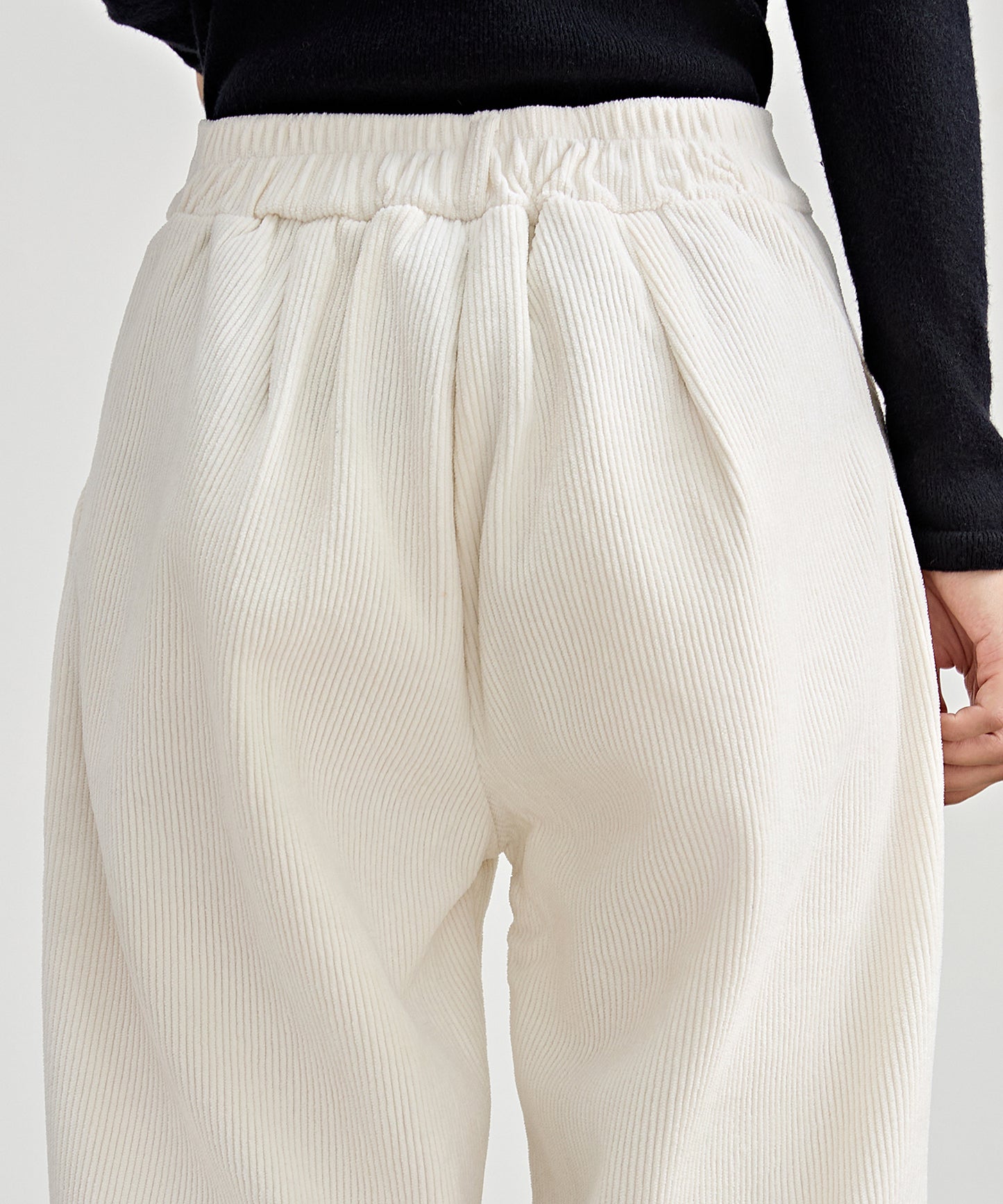 ハートボタン コーデュロイ ストレート パンツ